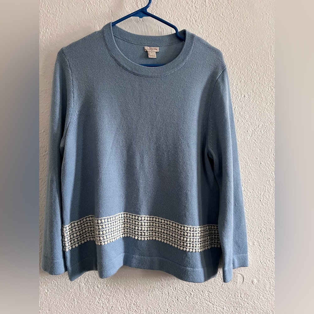 J. Crew Light Blue Knit Sweater